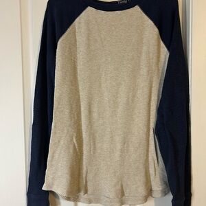 Lucky Brand Navy and Cream Men’s Long Sleeve